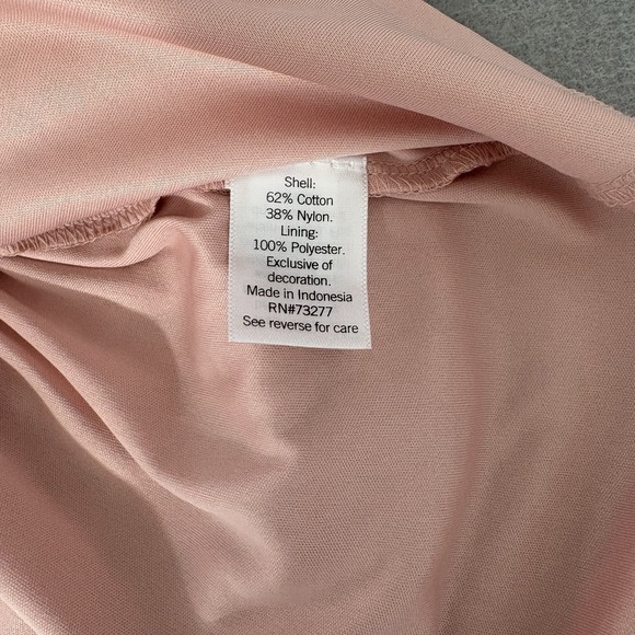 NWT Lauren Conrad Top Women S Blouse Pink Lace Eyelet Boho Peasant Cottagecore - Picture 6 of 8